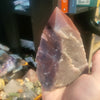 Guava Quartz Polished Point Cut Base