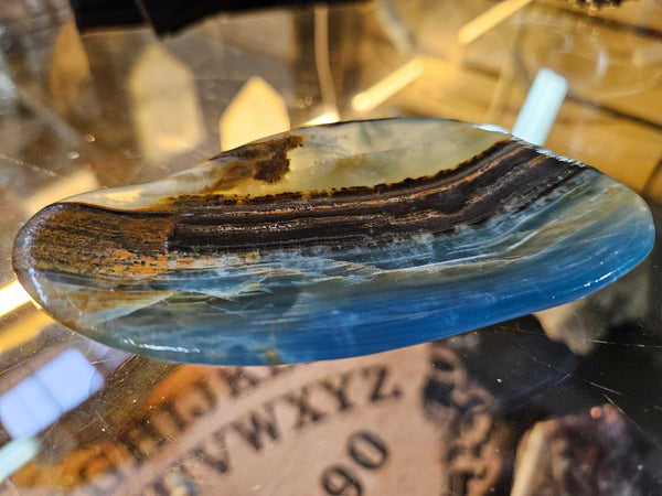 Blue Onyx Dish (Calcite)