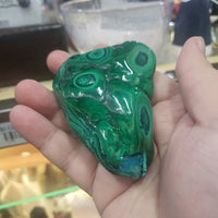 Damaged Malachite with Chrysocolla