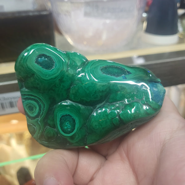 Damaged Malachite with Chrysocolla