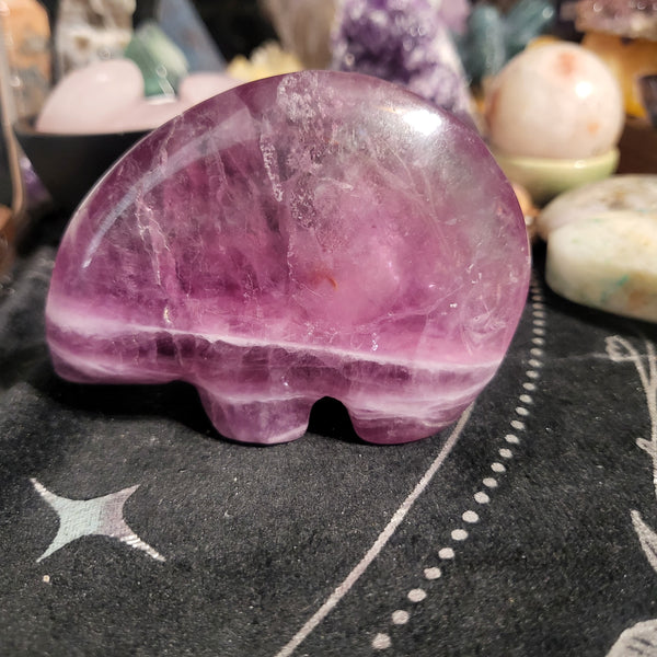 Purple Fluorite Bear