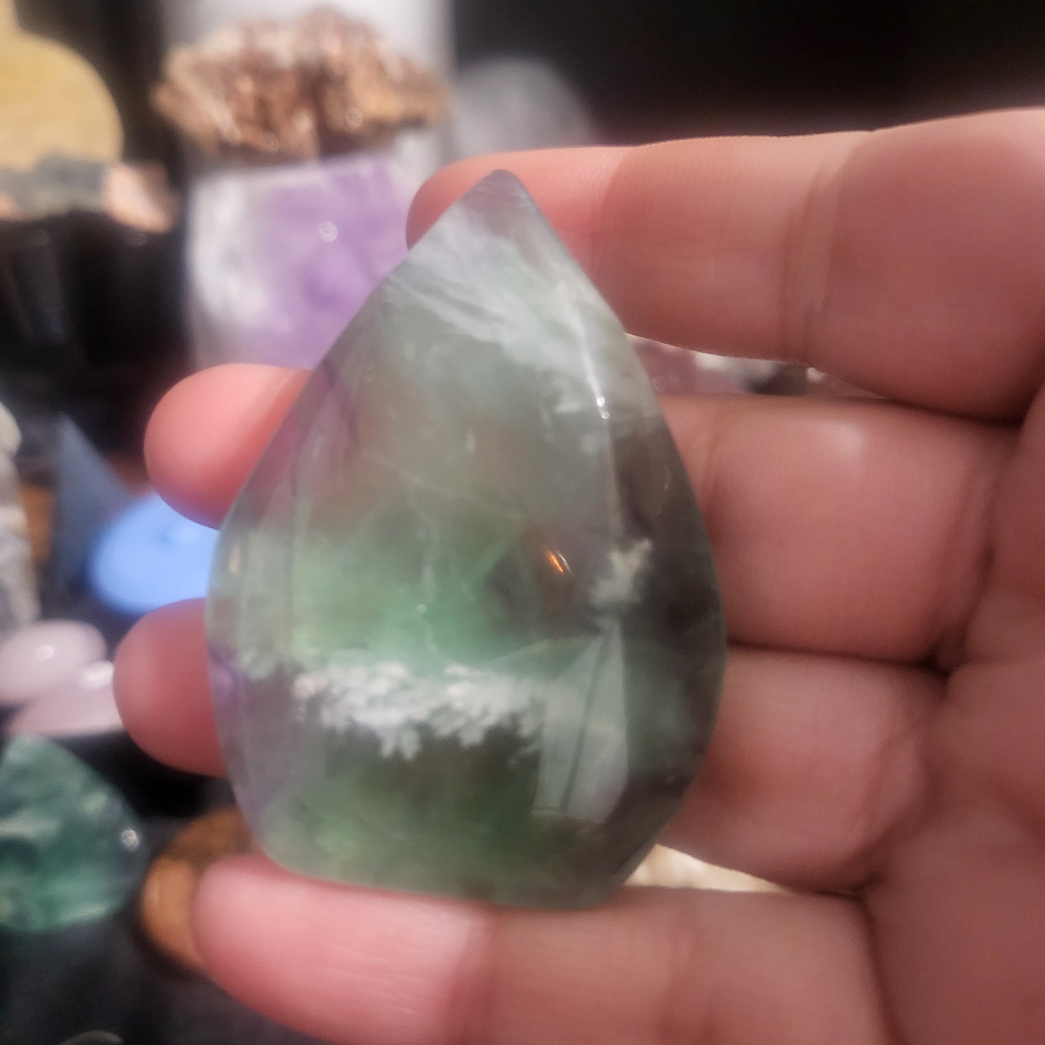 Fluorite  Teardrop Flame