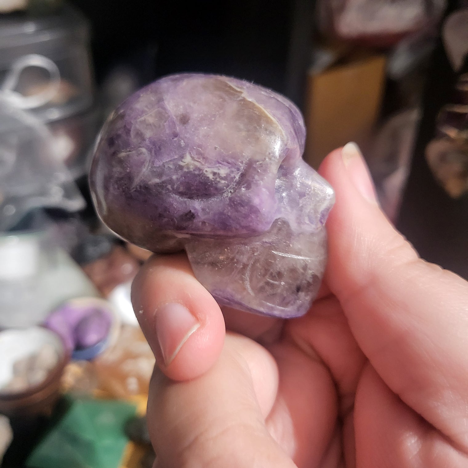 Purple Fluorite Skull