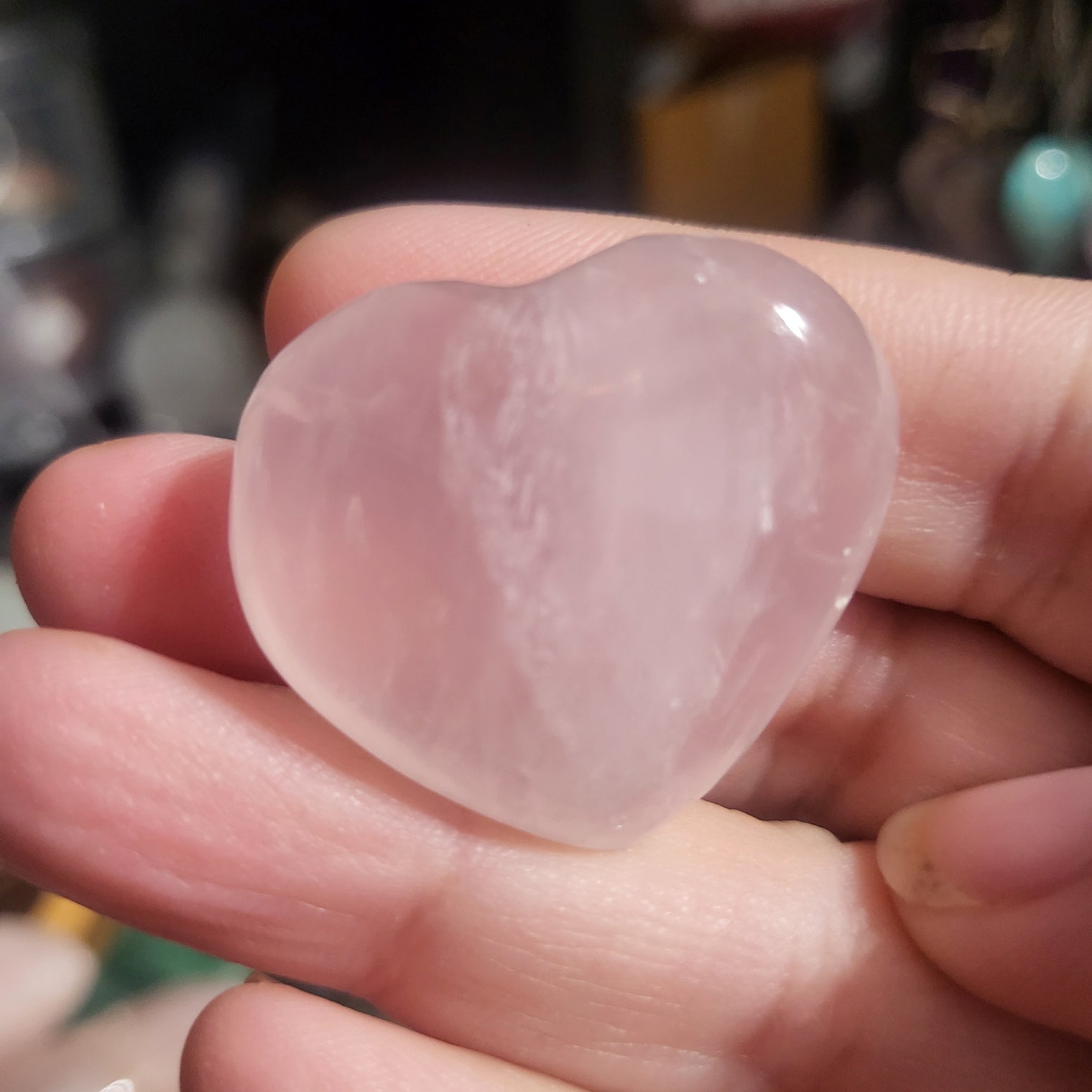 Pocket Rose Quartz Hearts