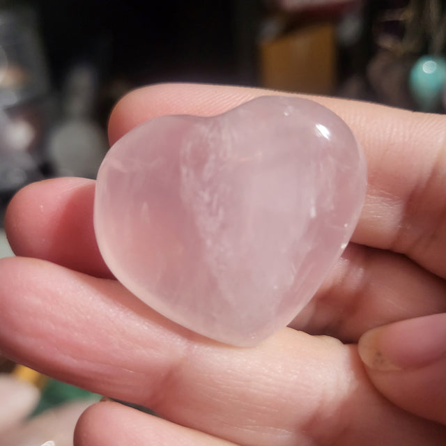 Pocket Rose Quartz Hearts