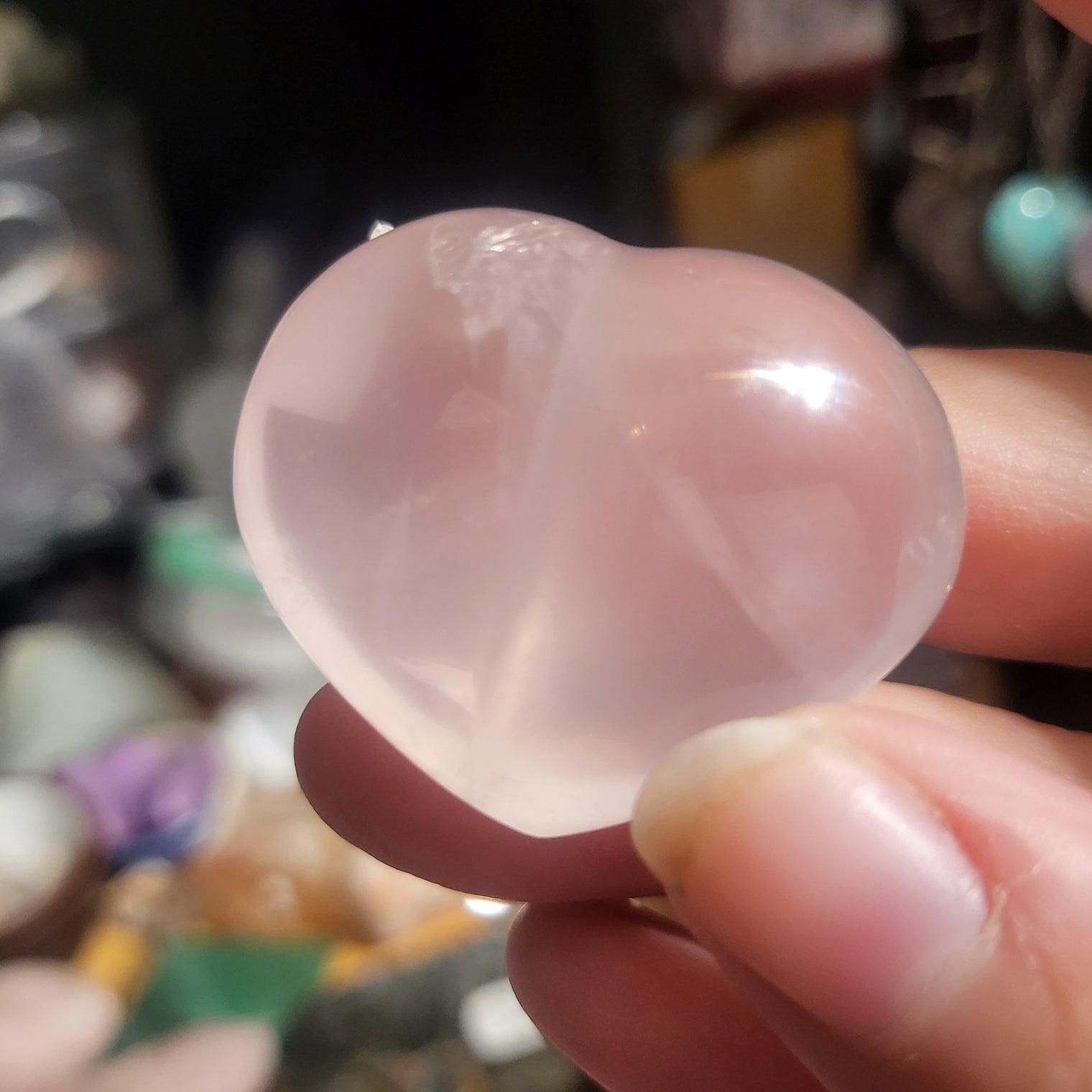 Pocket Rose Quartz Hearts