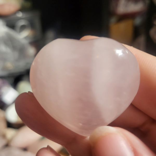 Pocket Rose Quartz Hearts