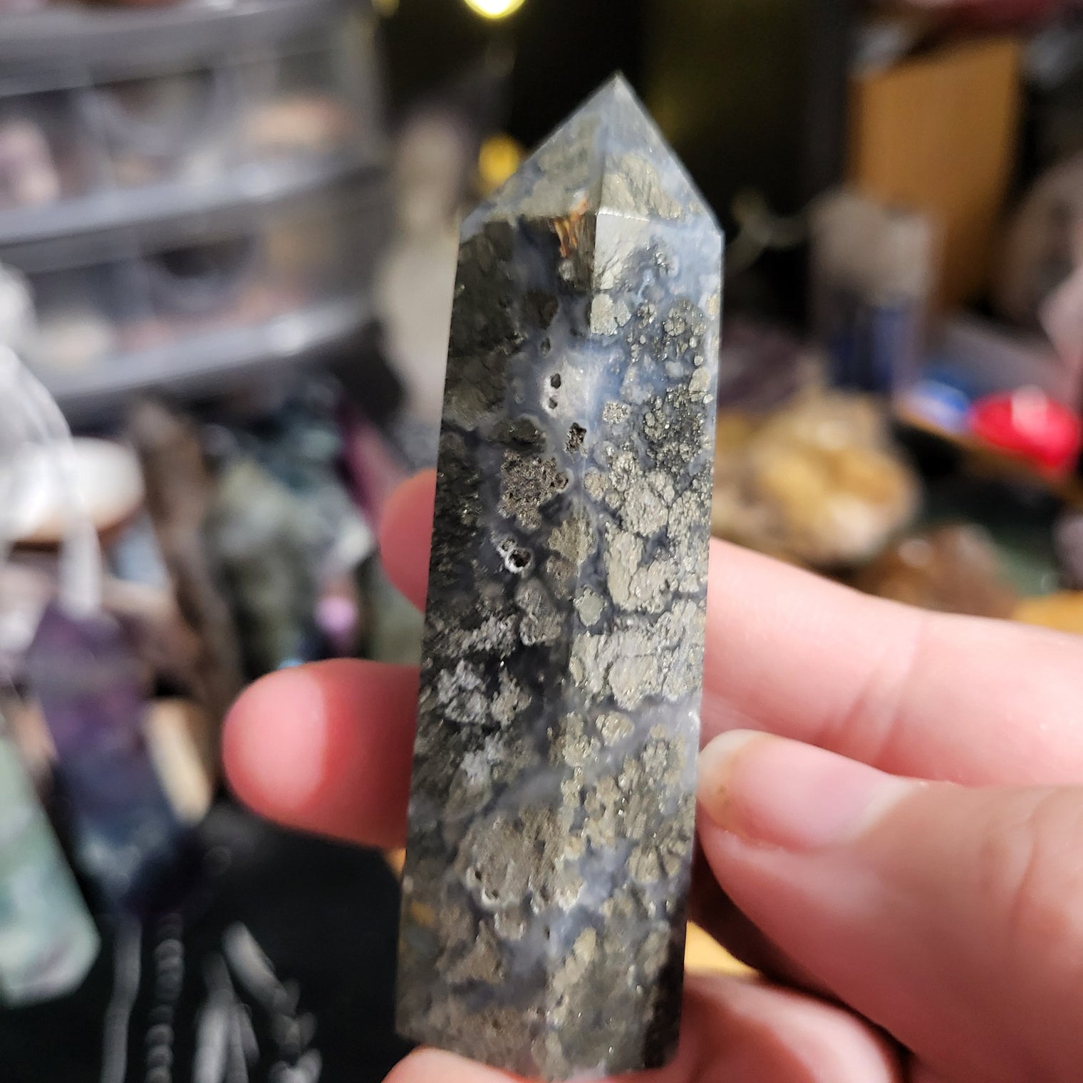 Pyrite Blossom Agate Towers