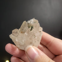 Green Tourmaline in Quartz Clusters