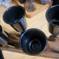 Wooden Base Moon Phase Candle Holder
