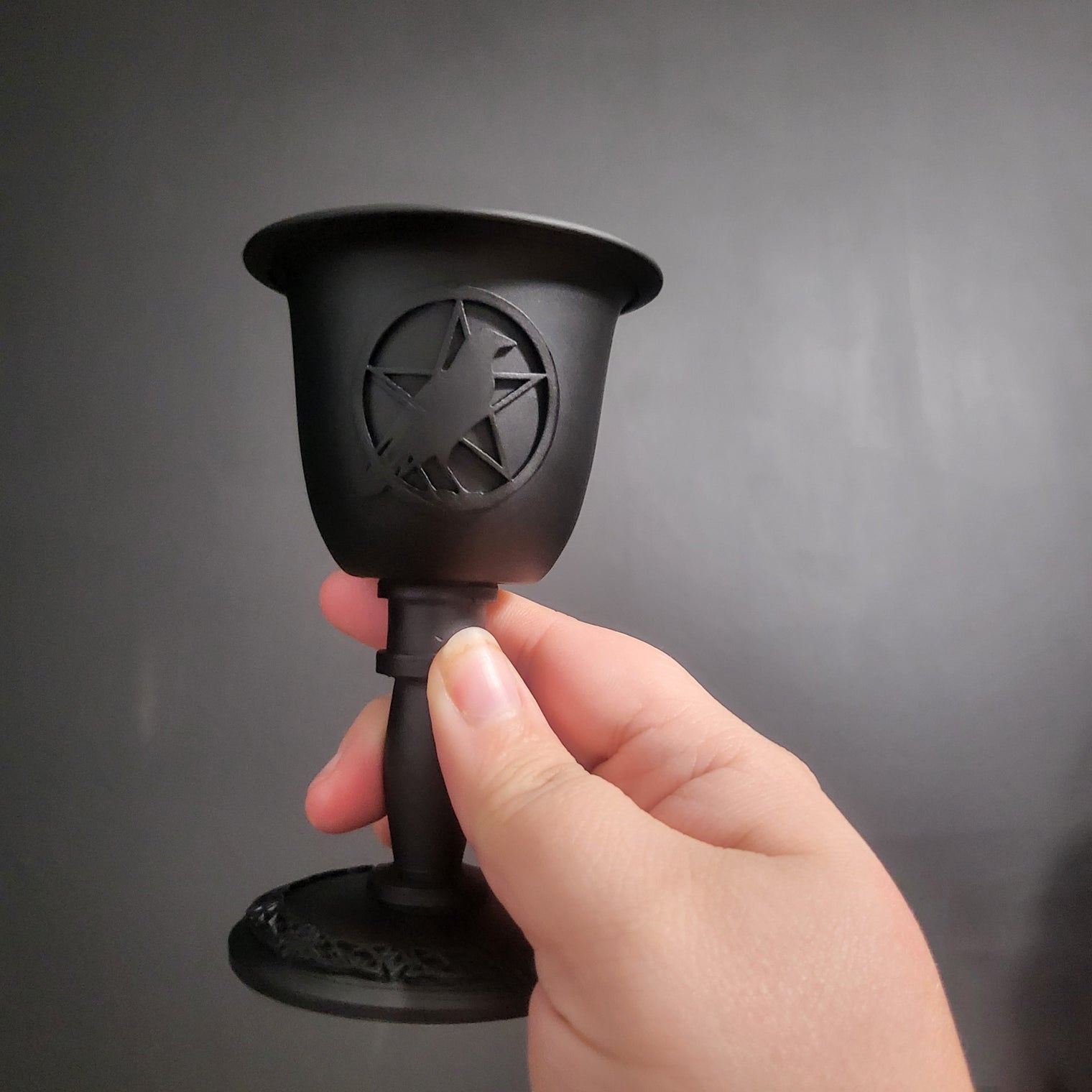 Cast Iron Chalice Candle Holder