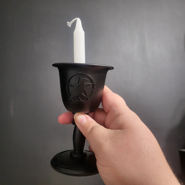 Cast Iron Chalice Candle Holder