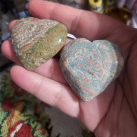 Imperfect Unakite Hearts
