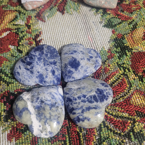 Sodalite Imperfect Hearts