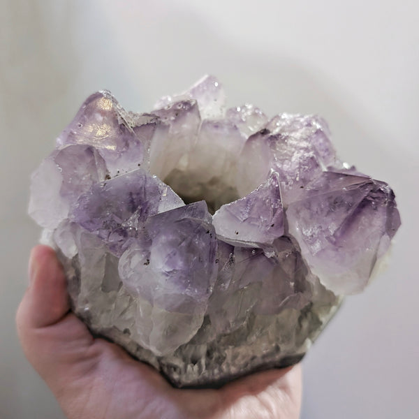 Amethyst Druzy Candle Holder