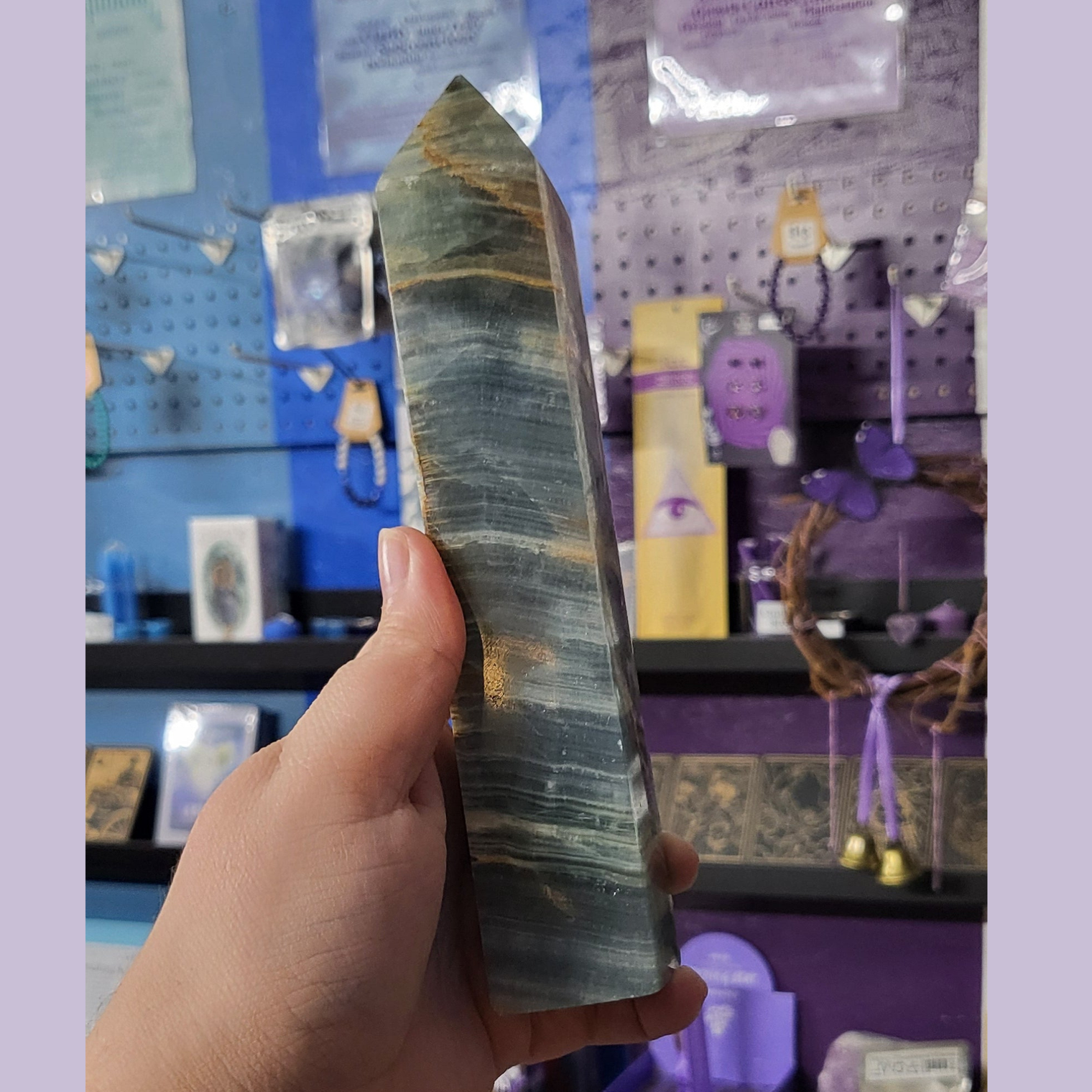 Blue Calcite Tower