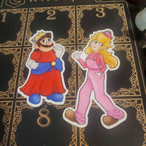 Mario/Peach Stickers