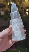 Satin Spar Tower with Gypsym Druze pocket