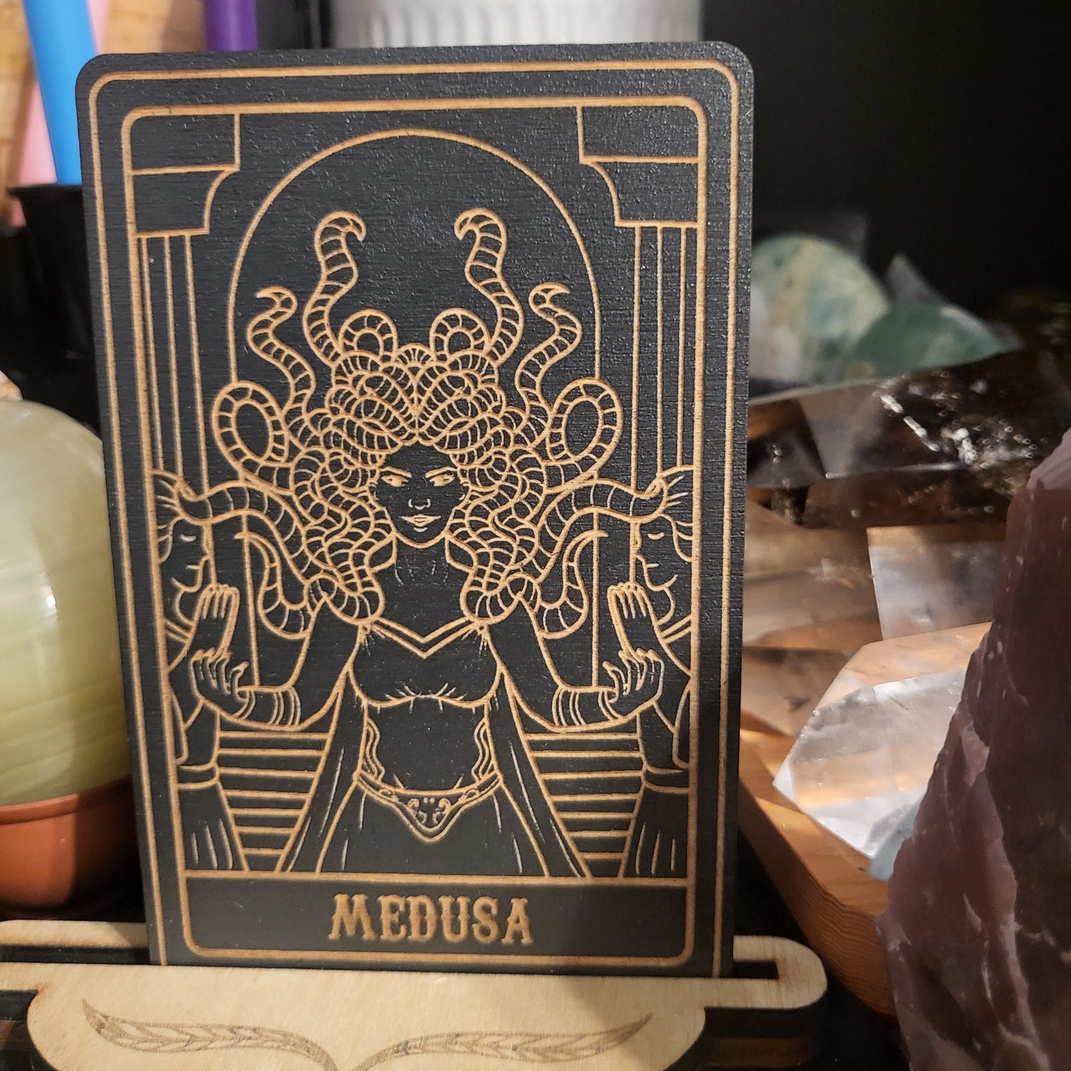 Wooden Deity Card