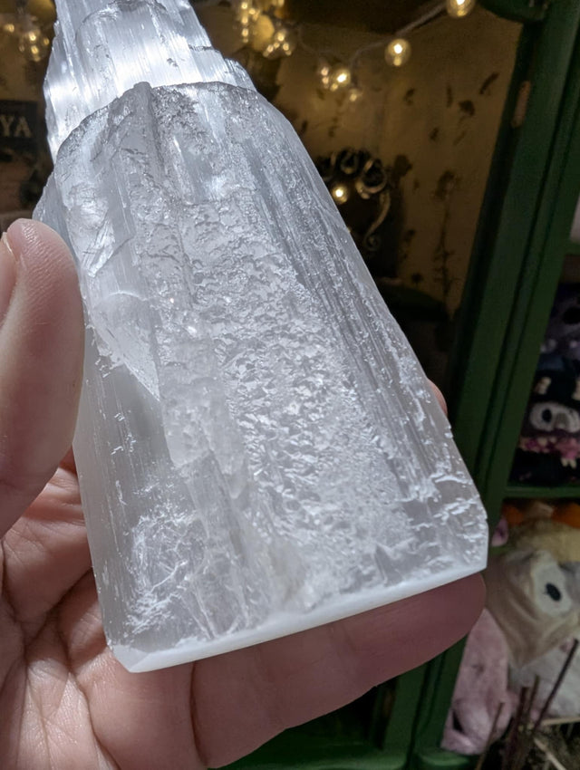 Satin Spar Tower with Gypsym Druze pocket