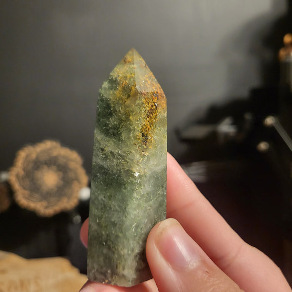 Moss Agate Small Tower