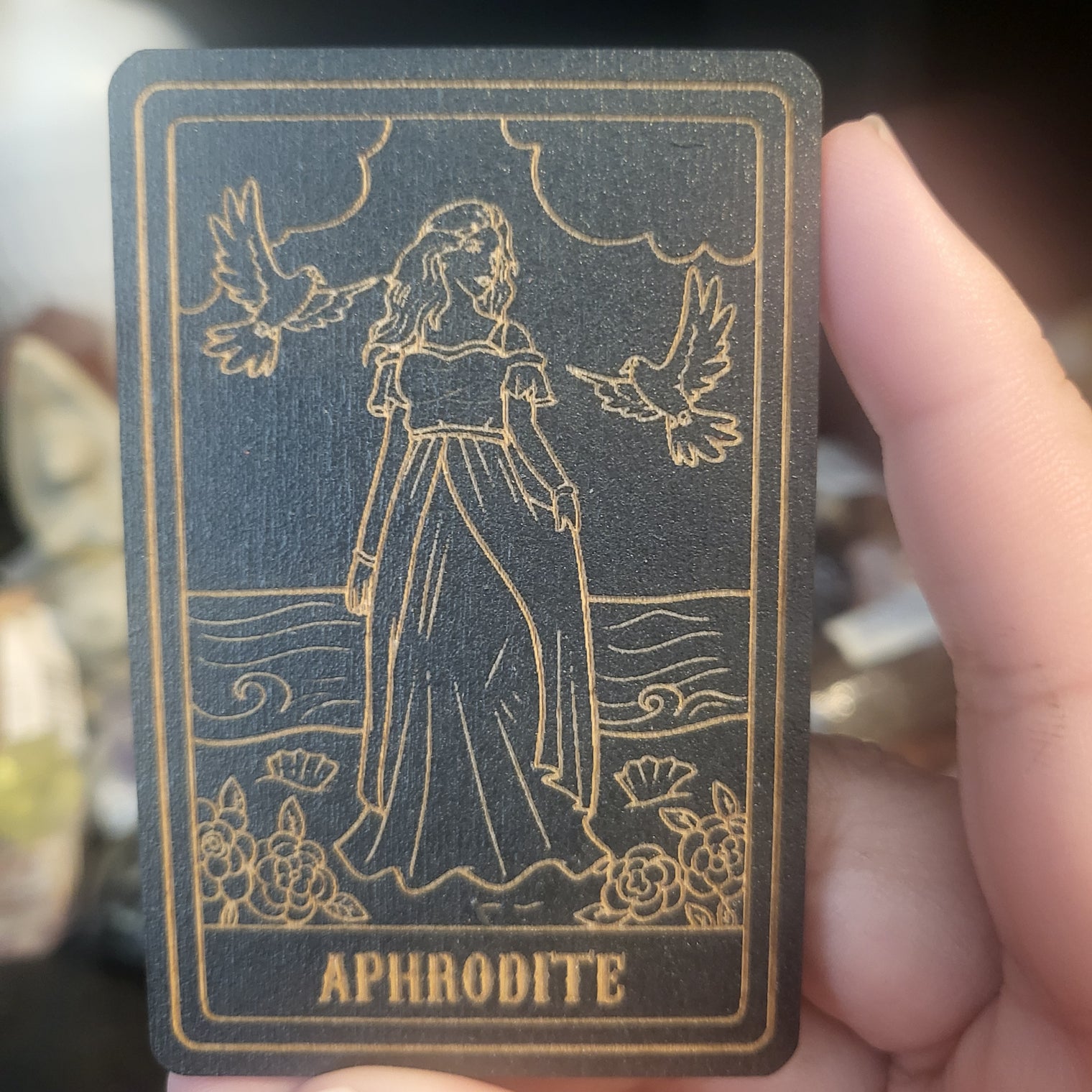 Wooden Deity Card Magnets