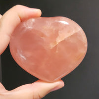 Deep Pink Rose Quartz Hearts