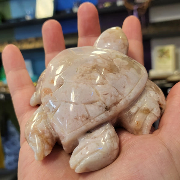 Flower Agate Sea Turtle
