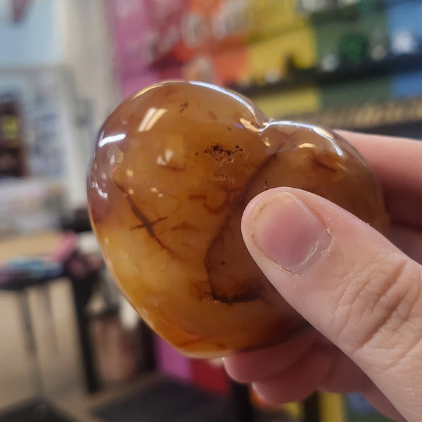 Carnelian Puffy Heart