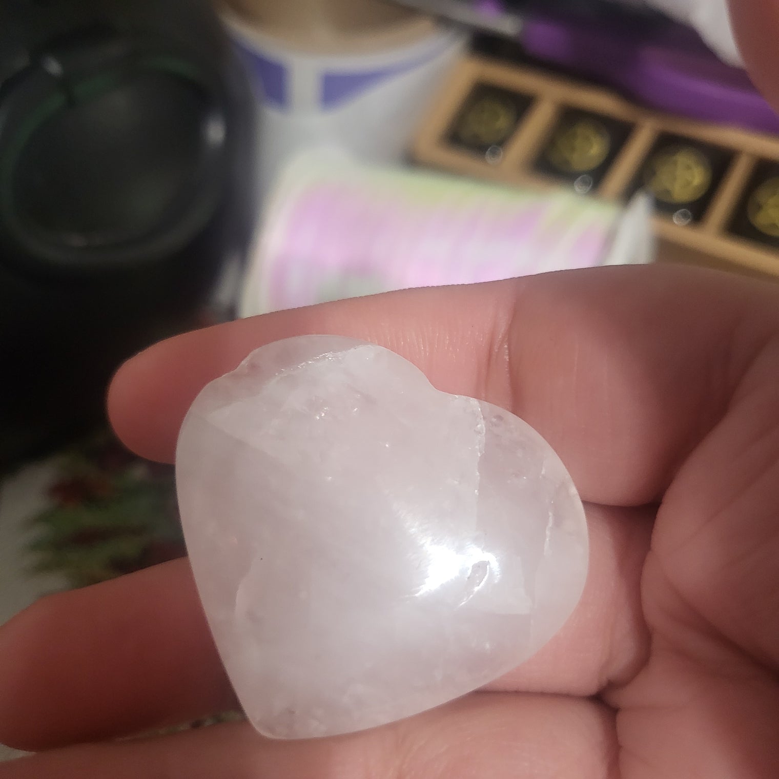 Little Imperfect Rose Quartz Heart