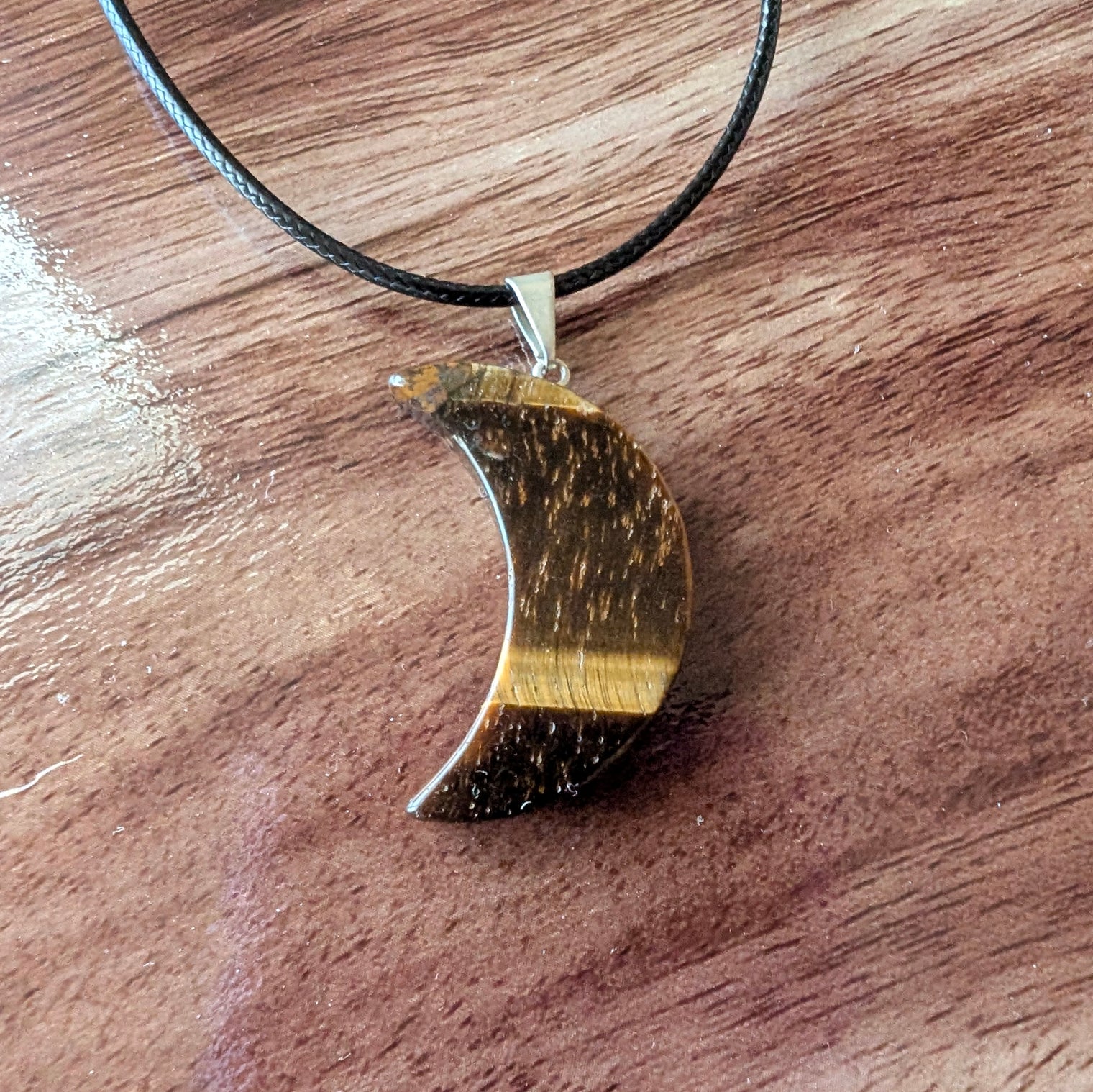 Tiger Eye moon necklace