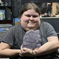 Standing Amethyst Druzy Showpiece