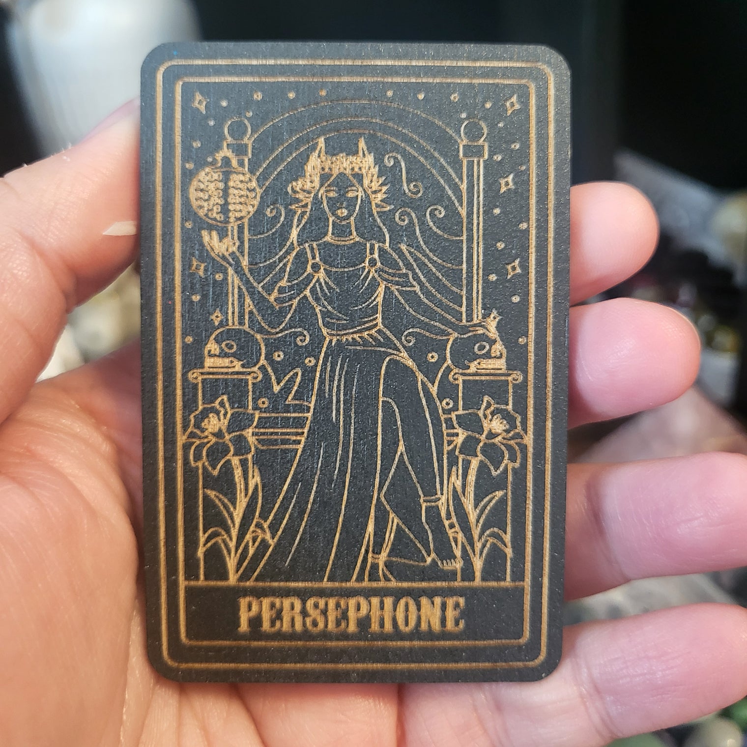 Wooden Deity Card Magnets