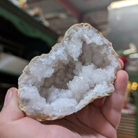 Druzy Quartz Geode Pair