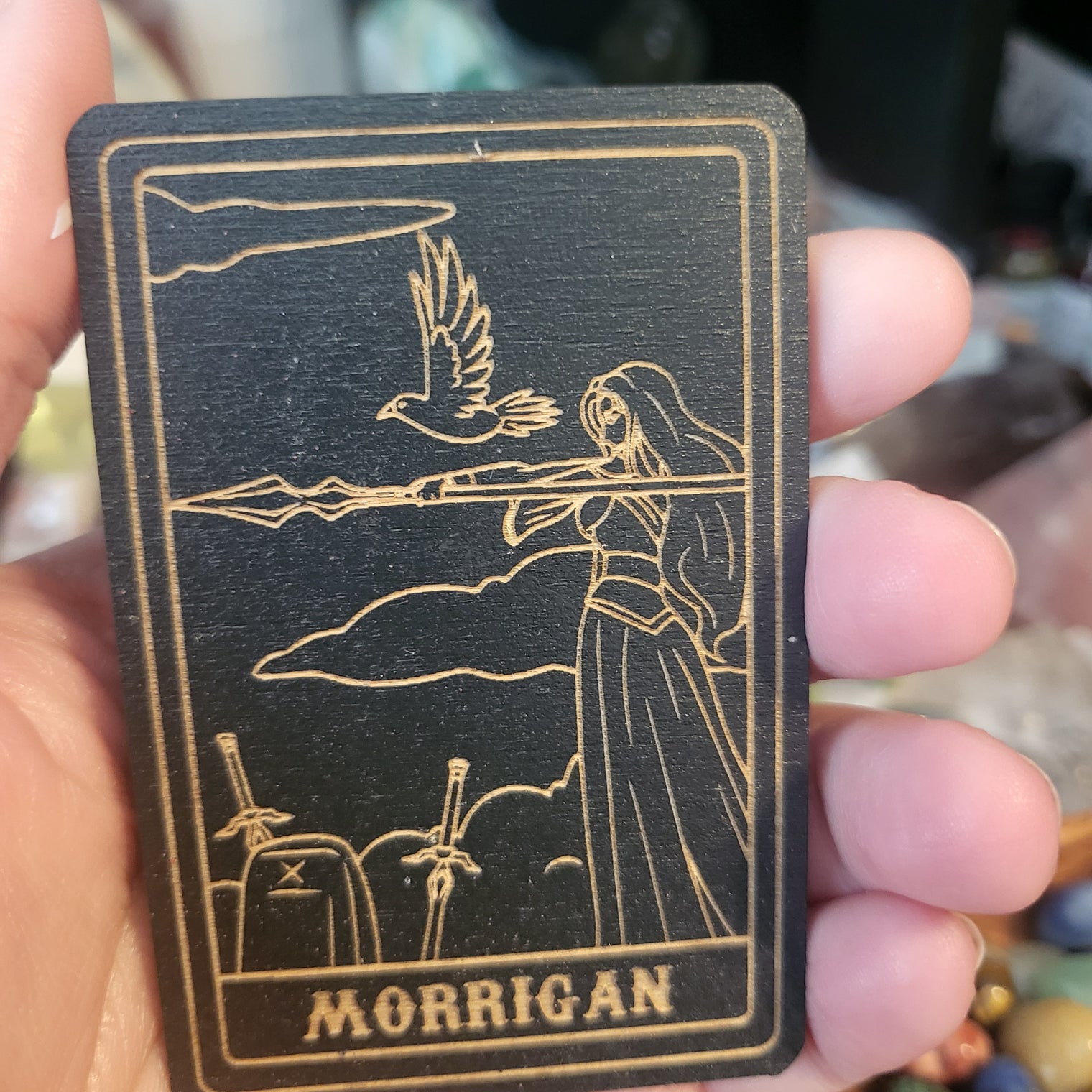 Wooden Deity Card Magnets