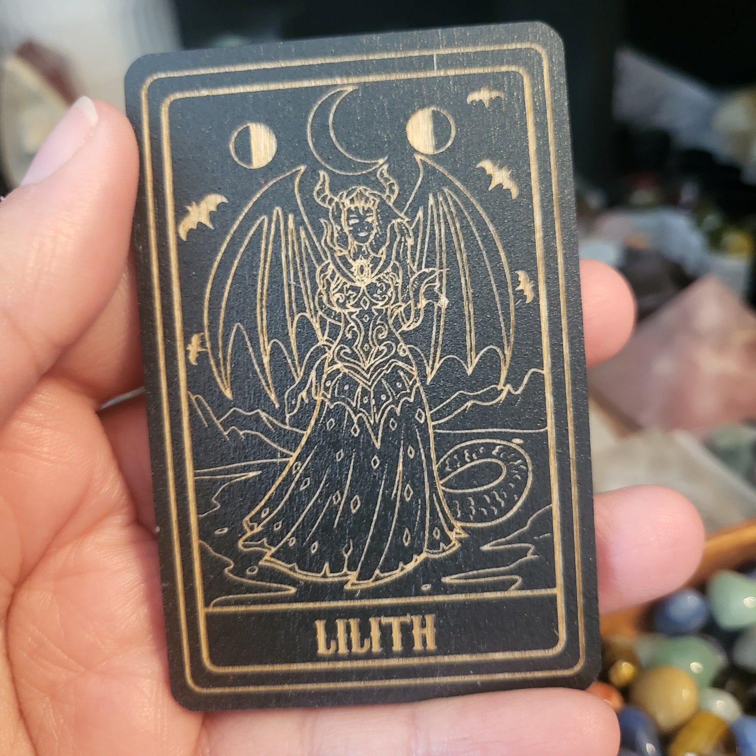 Wooden Deity Card Magnets