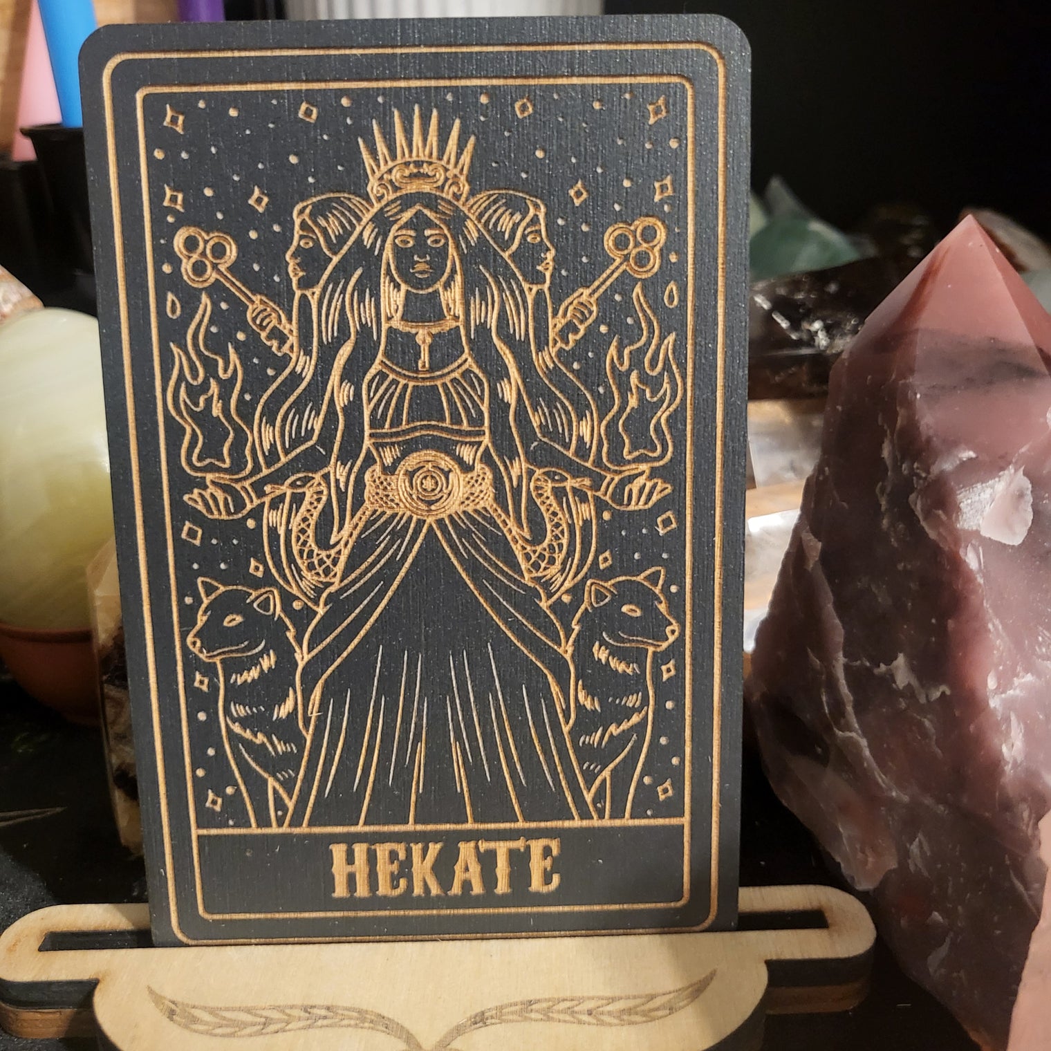 Wooden Deity Card