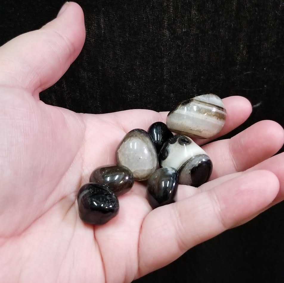 Black Onyx tumbled stones