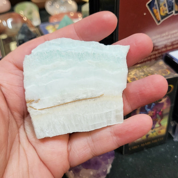 Caribbean Blue Calcite slice