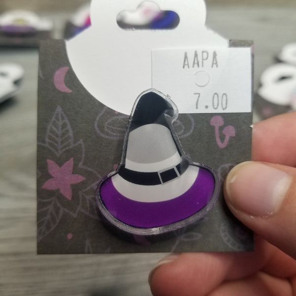 Pride Witch Hat Acrylic Pin