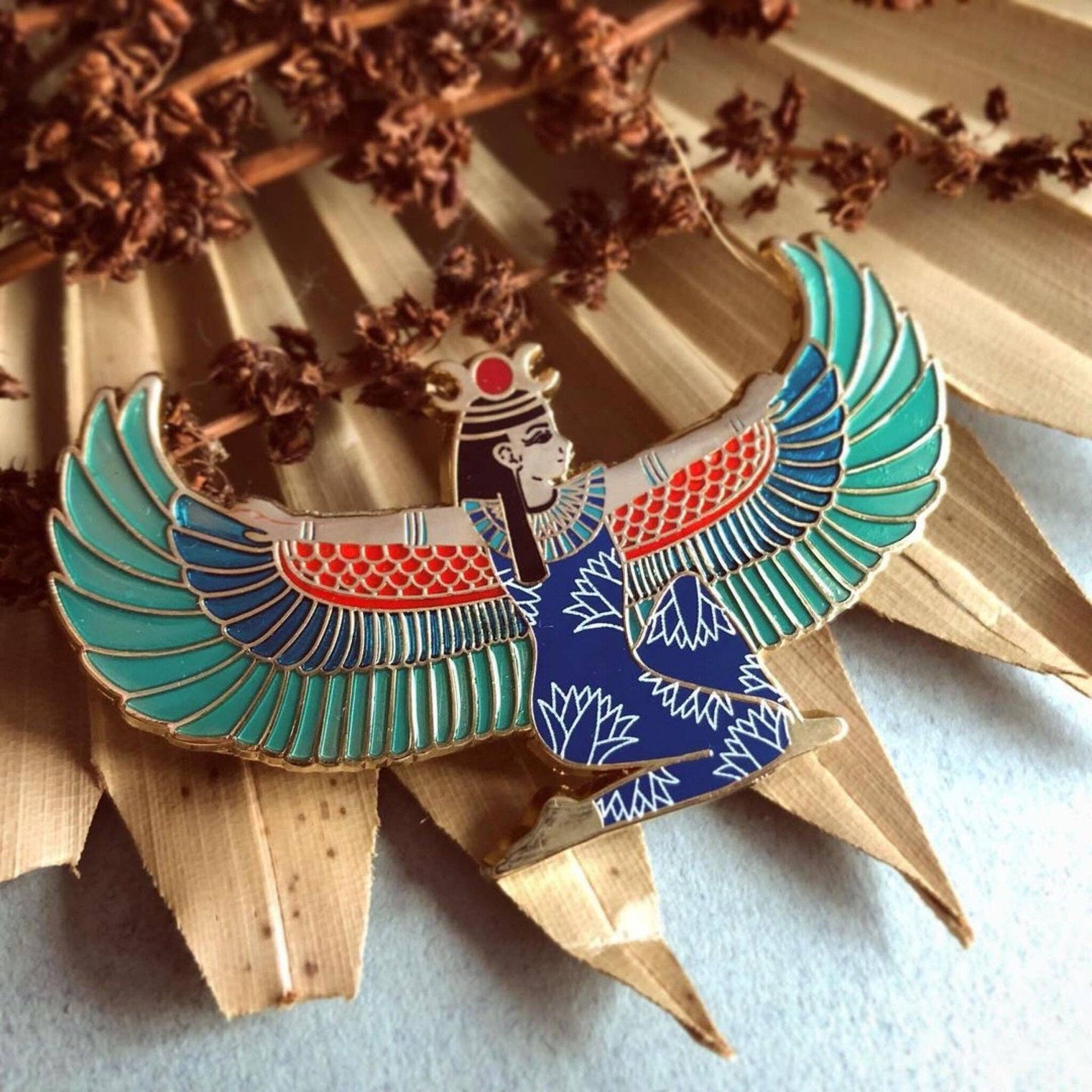 Winged Isis Enamel Pin