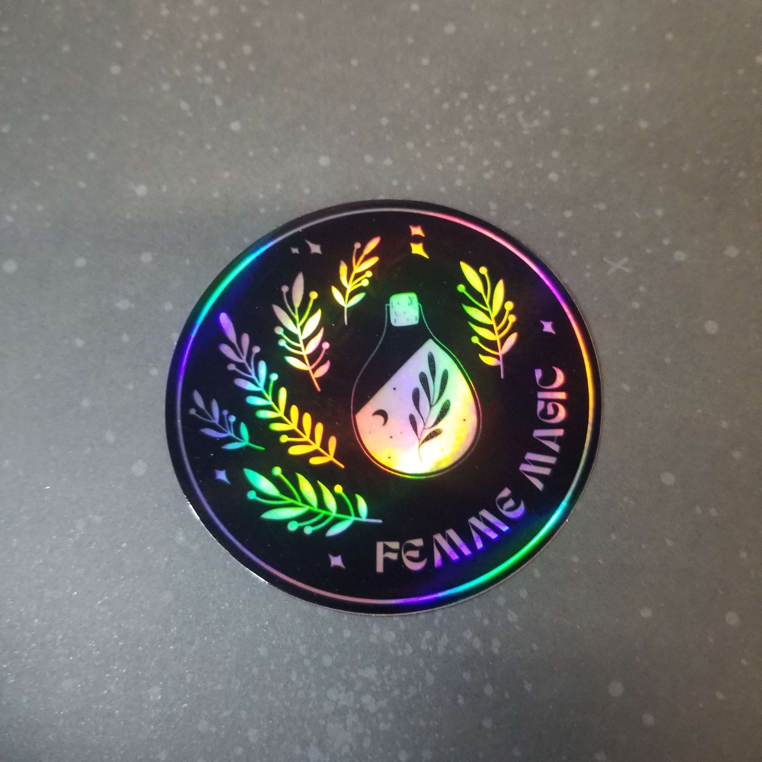 Holographic Femme Magic Sticker