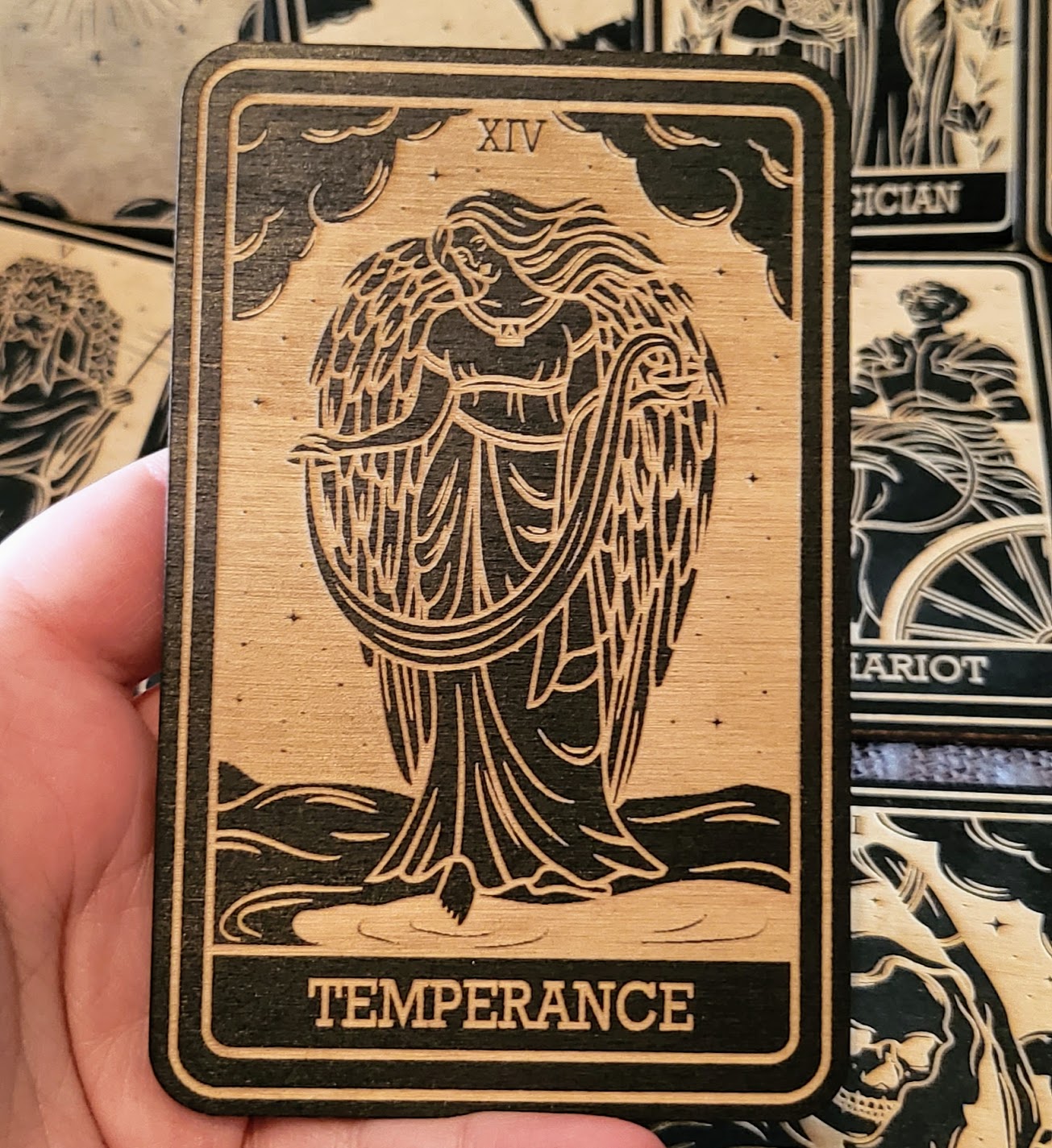 Wooden Major Arcana Tarot Card