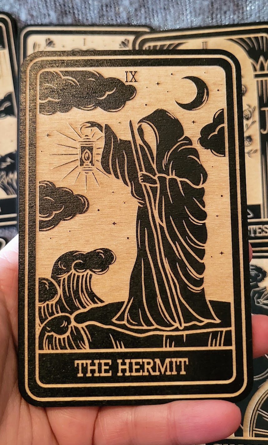 Wooden Major Arcana Tarot Card