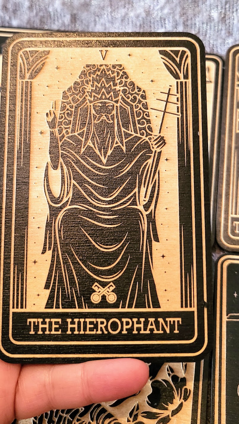 Wooden Major Arcana Tarot Card