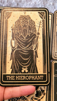 Wooden Major Arcana Tarot Card