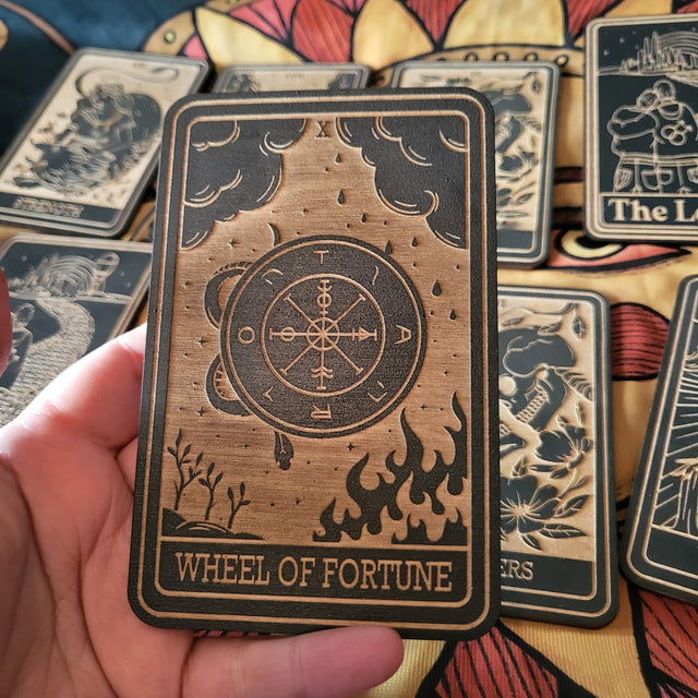 Wooden Major Arcana Tarot Card